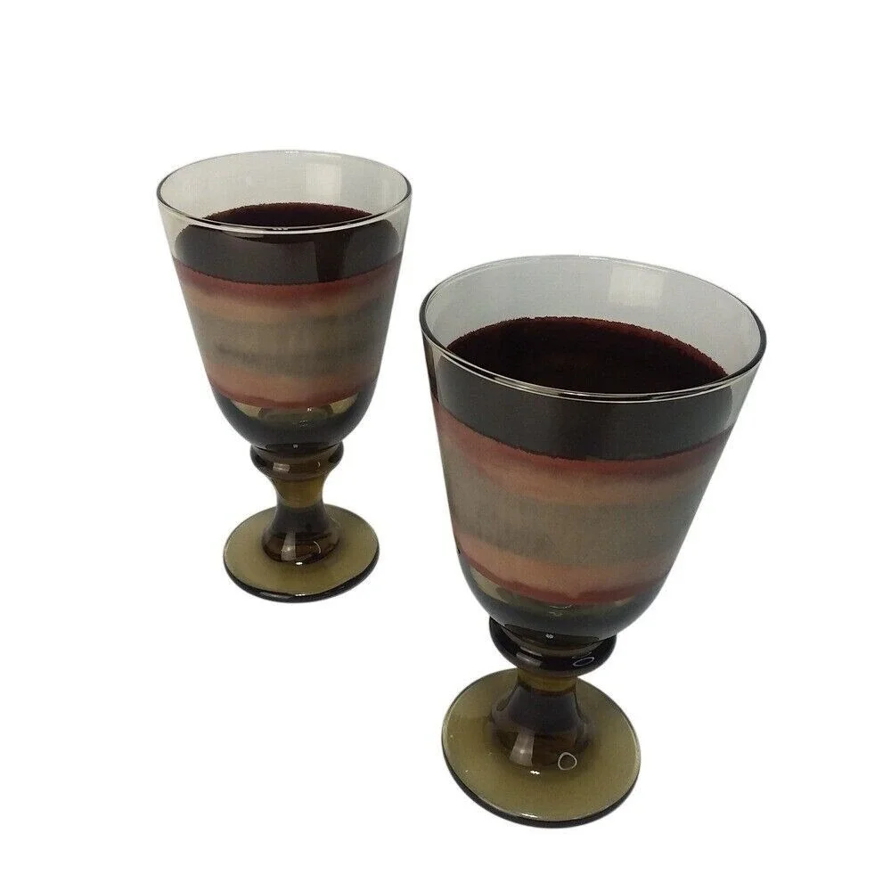 Set of 2 Libbey Sango Nova Brown 7